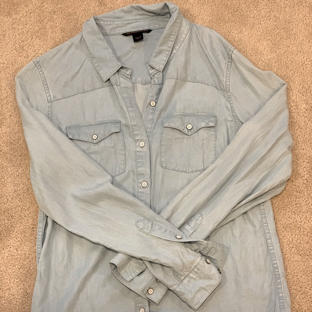 Denim button down shirt